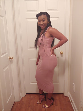 Nude stretch Midi