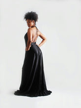 Load image into Gallery viewer, &quot;Lena&quot; Black Wrap Gown